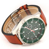 Fossil Dillinger Luggage Chronograph Green Dial Brown Leather Strap Watch for Men - FS5734 Buy Now By Fossil
