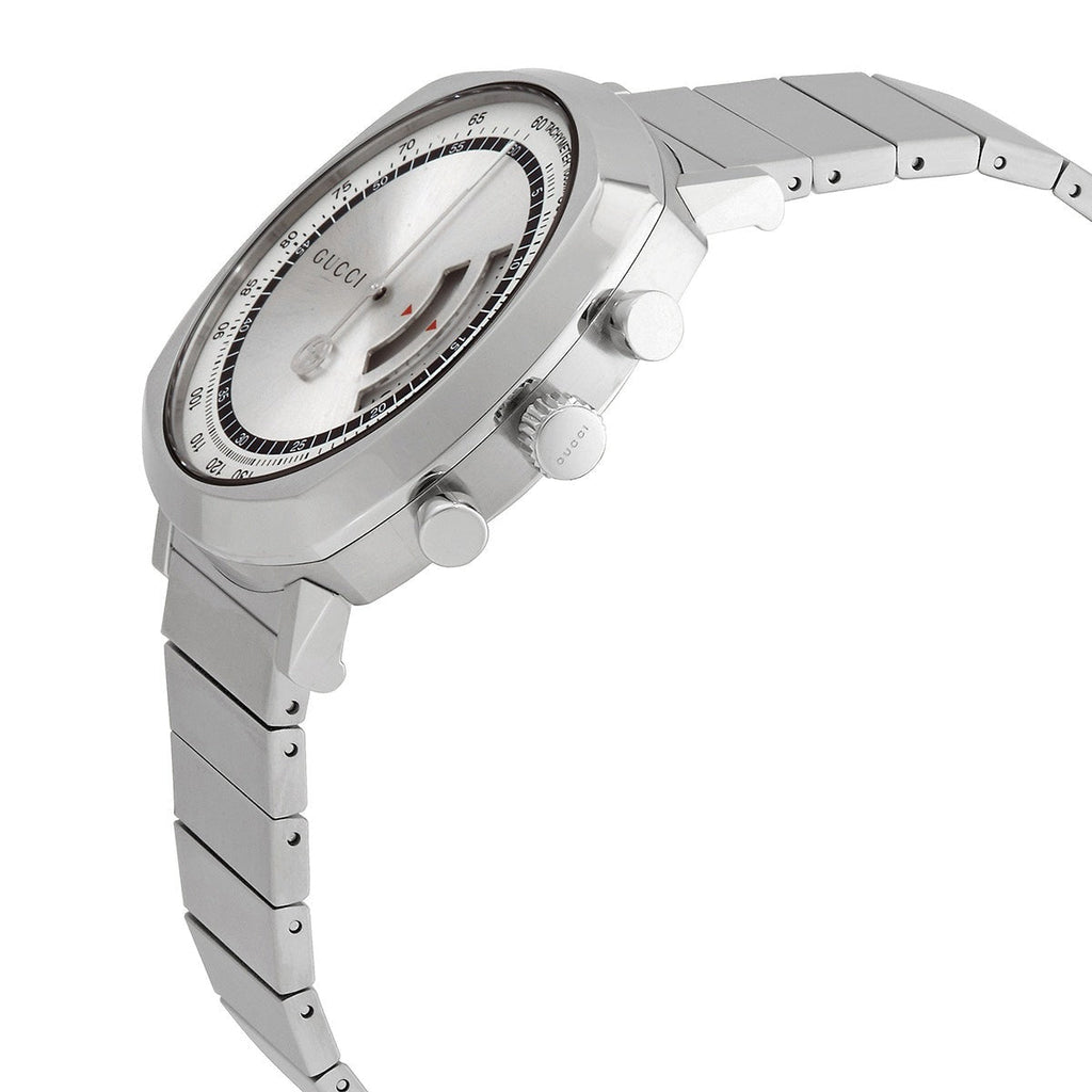 Gucci Grip Collection Quartz Silver Dial Silver Steel Strap Watch For Men - YA157302 Buy Now By Gucci