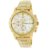 Fossil Dean Chronograph Champagne Dial Gold Steel Strap Watch for Men - FS4867 Buy Now By Fossil