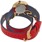 Versace V-Flare Quartz Silver Dial Red Leather Strap Watch for Women - VEBN00418 Buy Now By Versace