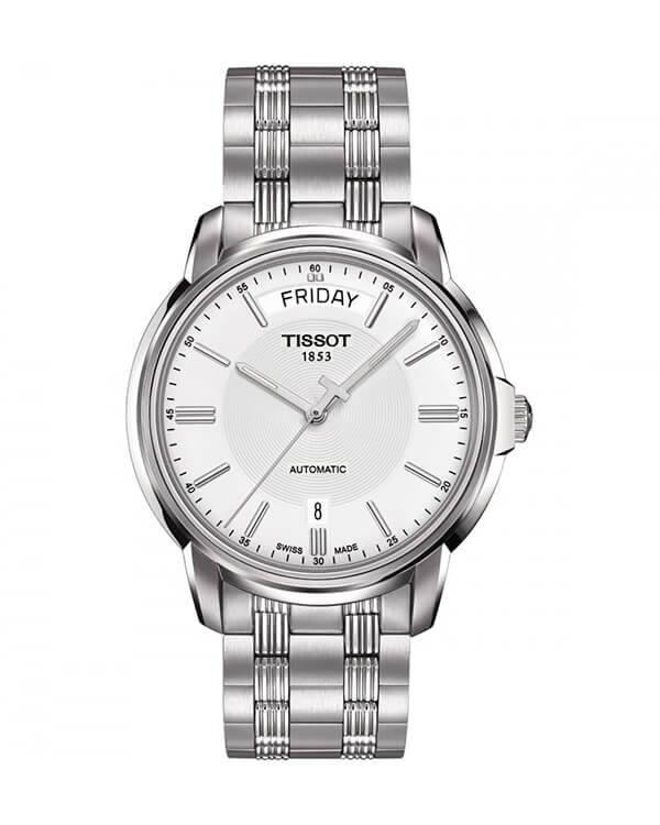Tissot T Classic Automatic III Day Date White Dial Silver Steel Strap Watch for Men - T065.930.11.031.00 Buy Now By Tissot
