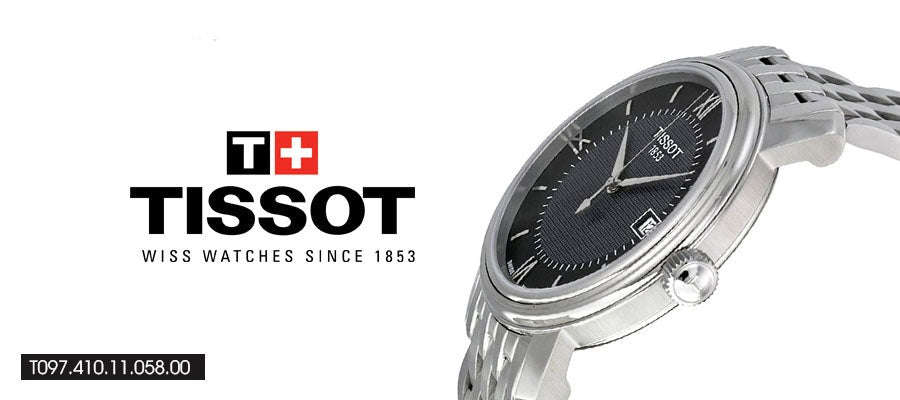 Tissot T Classic Bridgeport Black Dial Silver Steel Strap Watch For Men - T097.410.11.058.00 Buy Now By Tissot
