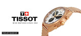 Tissot T Classic PR 100 Chronograph Silver Dial Rose Gold Mesh Bracelet Watch For Men - T101.417.33.031.01 Buy Now By Tissot