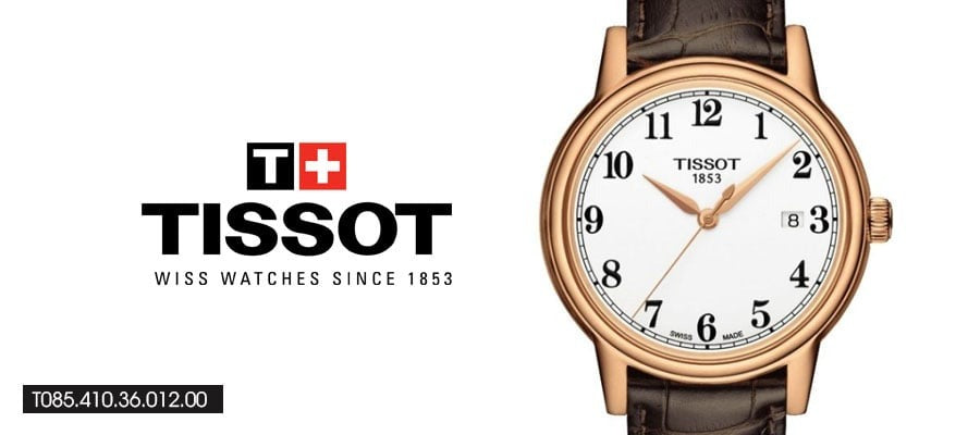 Tissot T Classic Carson Quartz White Dial Brown Leather Strap Watch for Men - T085.410.36.012.00 Buy Now By Tissot