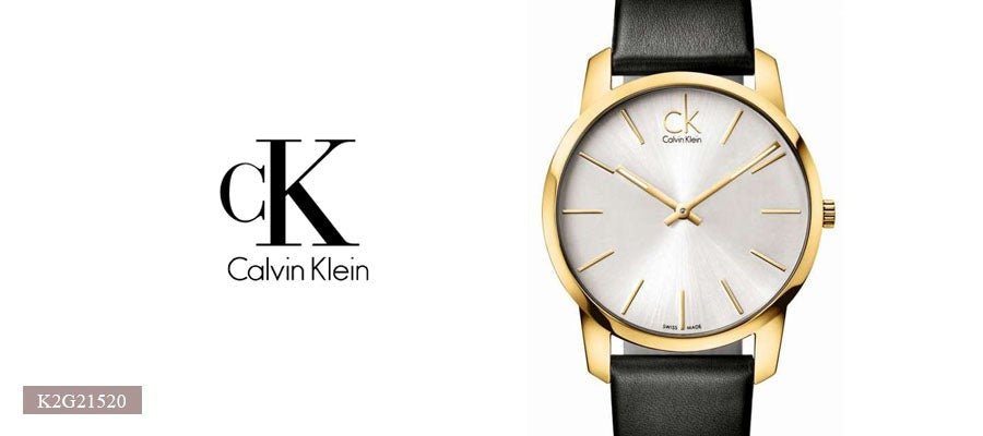 Calvin Klein City Silver Dial Black Leather Strap Watch For Men - K2G21520 Buy Now By Calvin Klein