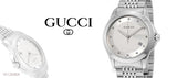 Gucci G Timeless Diamonds Silver Dial Silver Steel Strap Watch For Men - YA126404 Buy Now By Gucci