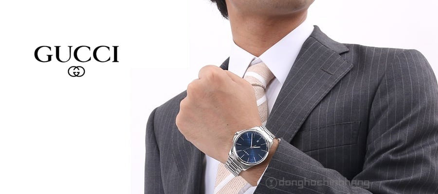 Gucci G Timeless Blue Dial Silver Steel Strap Watch For Men - YA126316 Buy Now By Gucci