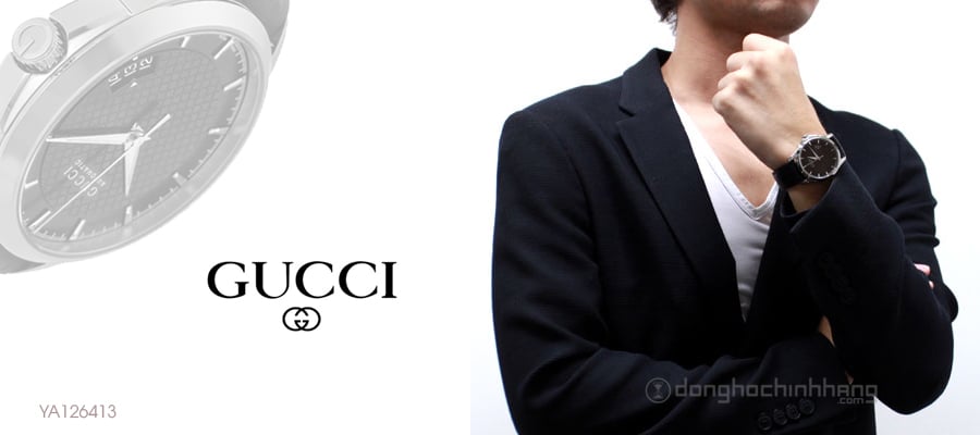 Gucci G Timeless Quartz Black Dial Black Leather Strap Watch for Men - YA126413 Buy Now By Gucci