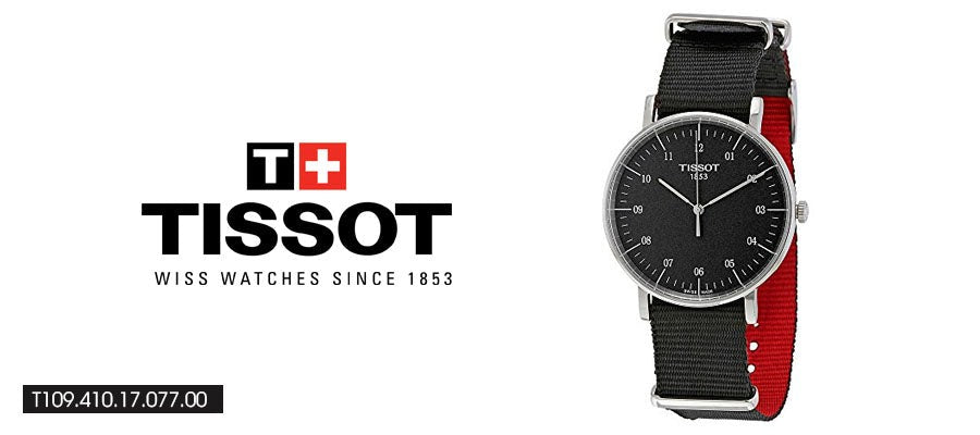 Tissot Everytime Medium Black Dial Black NATO Strap Watch For Men - T109.410.17.077.00 Buy Now By Tissot