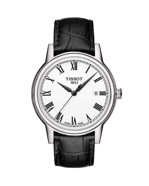 Tissot T Classic Carson White Dial Black Leather Strap Watch for Men - T085.410.16.013.00 Buy Now By Tissot