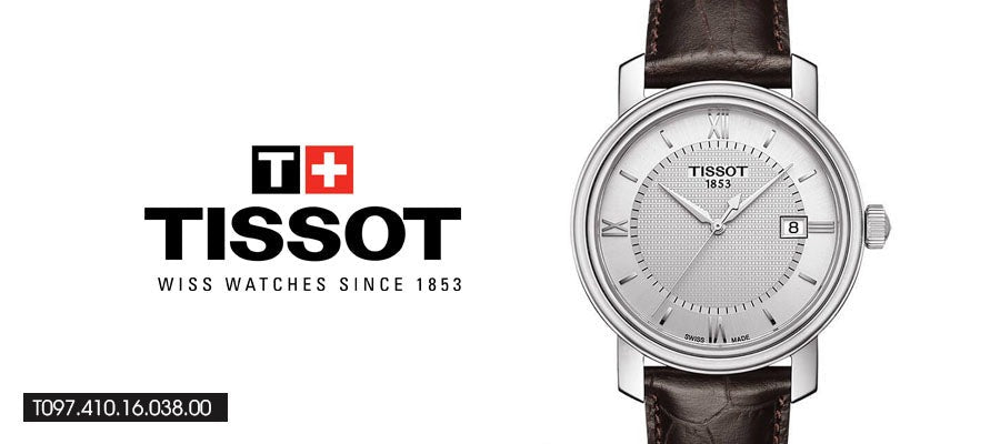 Tissot T Classic Bridgeport Silver Dial Brown Leather Strap Watch For Men - T097.410.16.038.00 Buy Now By Tissot
