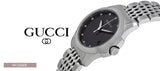 Gucci G Timeless Diamonds Mother of Pearl Black Dial Silver Steel Strap Watch For Women - YA126505 Buy Now By Gucci
