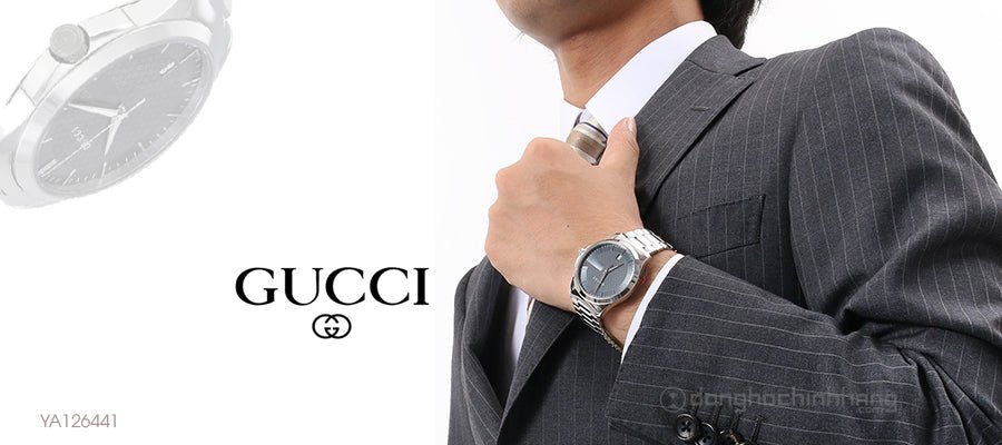 Gucci G Timeless Grey Dial Silver Steel Strap Watch For Men - YA126441 Buy Now By Gucci