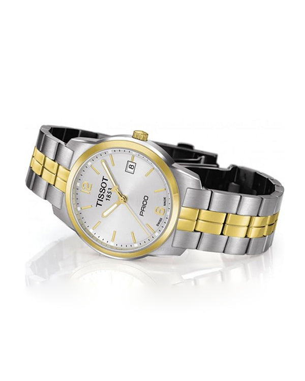 Tissot T Classic PR100 White Dial Two Tone Steel Strap Watch For Women - T049.210.22.032.00 Buy Now By Tissot