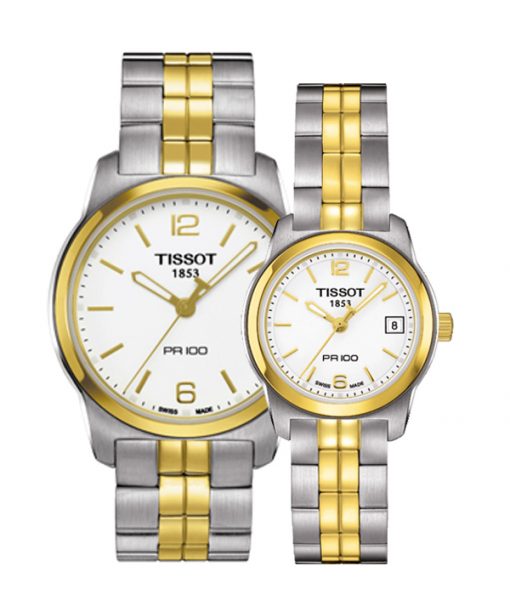 Tissot T Classic PR100 Gold Plated Quartz Watch For Women - T049.210.22.017.00 Buy Now By Tissot