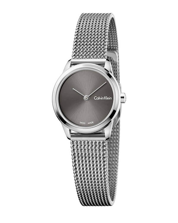 Calvin Klein Minimal Grey Dial Silver Mesh Bracelet Watch for Women - K3M231Y3 Buy Now By Calvin Klein