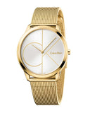 Calvin Klein Minimal White Dial Gold Mesh Bracelet Watch for Men - K3M21526 Buy Now By Calvin Klein