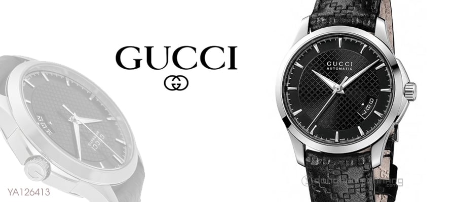 Gucci G Timeless Quartz Black Dial Black Leather Strap Watch for Men - YA126413 Buy Now By Gucci