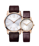 Calvin Klein City Silver Dial Brown Leather Strap Watch For Men - K2G21629 Buy Now By Calvin Klein
