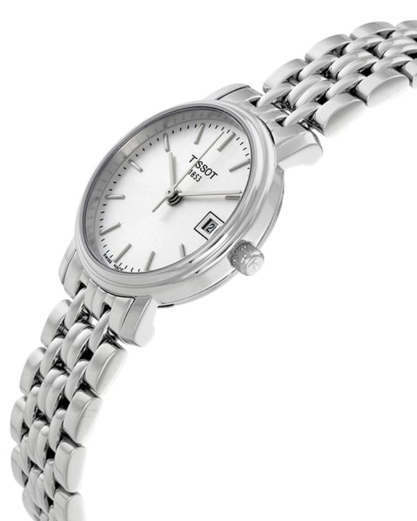 Tissot T Classic Desire White Dial Silver Steel Strap Watch for Women - T52.1.281.31 Buy Now By Tissot