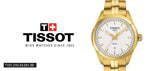 Tissot T Classic PR 100 Lady White Dial Gold Steel Strap Watch for Women - T101.210.33.031.00 Buy Now By Tissot