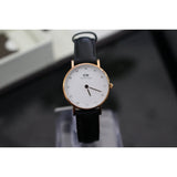 Daniel Wellington Classy Sheffield White Dial Black Leather Strap Watch For Women - DW00100060 Buy Now By Daniel Wellington