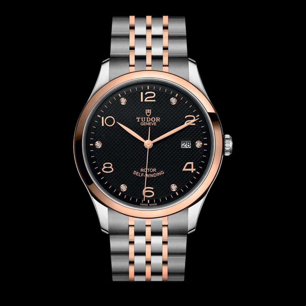 Tudor 1926 Automatic Diamonds Black Dial Two Tone Steel Strap Watch for Men - M91651-0004 Buy Now By Tudor