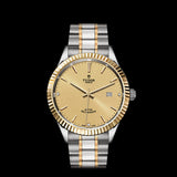 Tudor Style Automatic Diamonds Gold Dial Two Tone Steel Strap Watch for Men - M12713-0007 Buy Now By Tudor