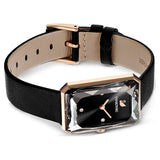 Swarovski Uptown Black Dial Black Leather Strap Watch for Women - 5547710 Buy Now By Swarovski