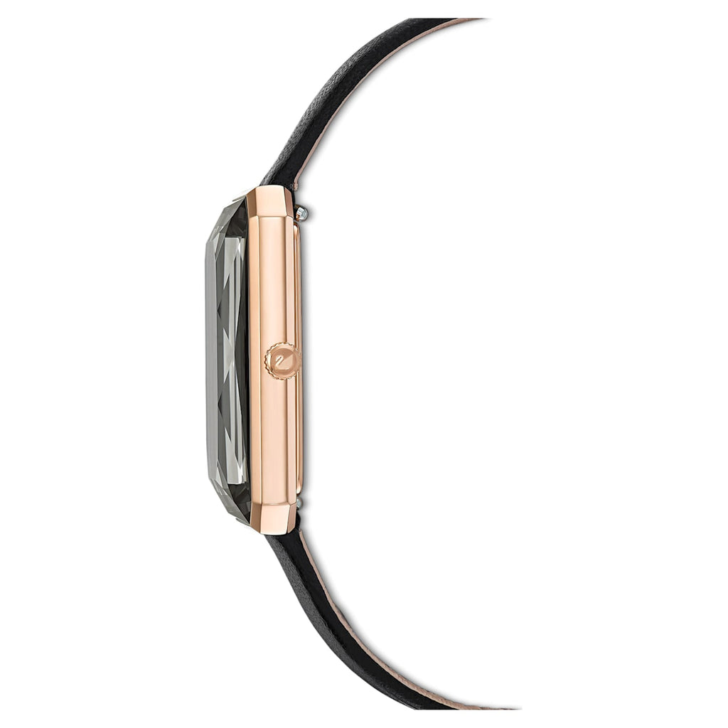 Swarovski Uptown Black Dial Black Leather Strap Watch for Women - 5547710 Buy Now By Swarovski