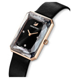 Swarovski Uptown Black Dial Black Leather Strap Watch for Women - 5547710 Buy Now By Swarovski