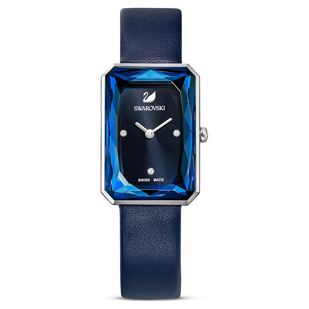 Swarovski Uptown Crystal Blue Dial Blue Leather Strap Watch for Women - 5547713 Buy Now By Swarovski