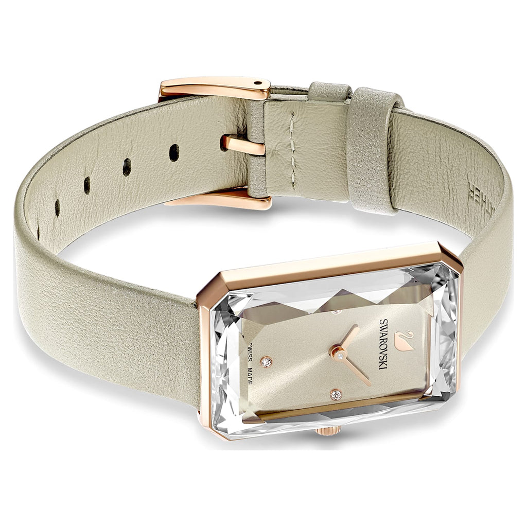 Swarovski Uptown Crystal Grey Dial Grey Leather Strap Watch for Women - 5547716 Buy Now By Swarovski