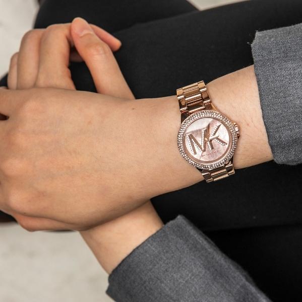 Michael Kors Camille Three Hand Rose Gold Dial Rose Gold Steel Strap Watch For Women - MK7197 Buy Now By Michael Kors