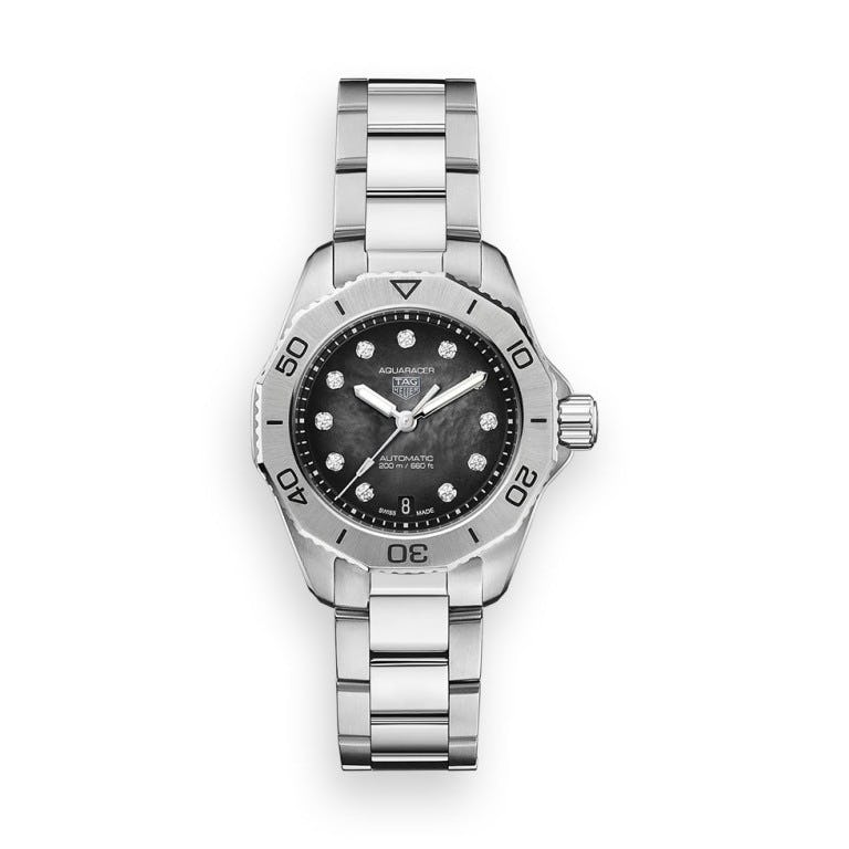 Tag Heuer Aquaracer Professional 200 Automatic Black Dial Silver Steel Strap Watch for Men - WBP2410.BA0622 Buy Now By Tag Heuer