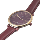 Fossil Jacqueline Burgundy Dial Burgundy Leather Strap Watch for Women - ES4099 Buy Now By Fossil