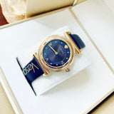 Versace Greca Blue Dial Blue Leather Strap Watch for Women - VERE00218 Buy Now By Versace