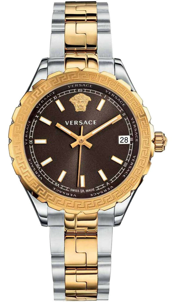 Versace Hellenyium Brown Dial Two Tone Steel Strap Watch for Women - V12040015 Buy Now By Versace