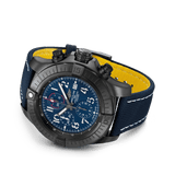 Breitling Super Avenger Chronograph 48 Night Mission Blue Dial Blue Leather Strap Watch for Men - V13375101C1X2 Buy Now By Breitling