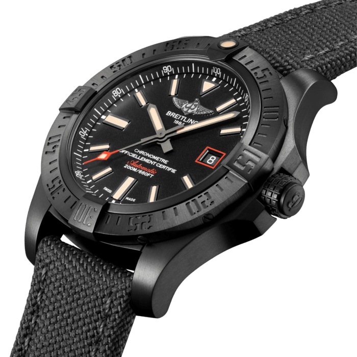 Breitling Avenger Blackbird 44mm Black Dial Black Nylon Strap Watch for Men - V1731110/BD74/109W/M20BASA.1 Buy Now By Breitling
