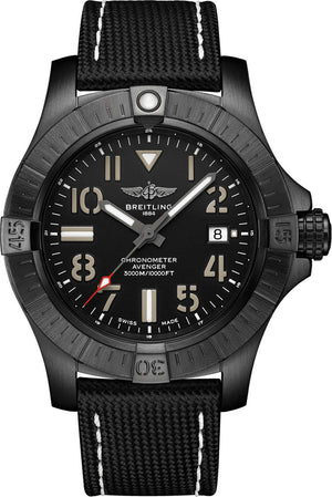 Breitling Avenger Automatic 45 Seawolf Night Mission Black Dial Black Nylon Strap Watch for Men - V17319101B1X1 Buy Now By Breitling