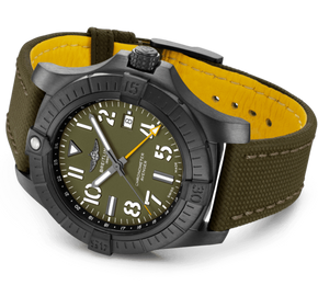 Breitling Avenger Automatic GMT 45 Night Mission Green Dial Green Nylon Strap Watch for Men - V323952A1L1X1 Buy Now By Breitling