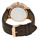 Movado Ultra Slim White Dial Brown Leather Strap Watch For Men - 0607089 Buy Now By Movado