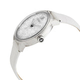 Swarovski Crystalline Hours Silver Dial White Leather Strap Watch for Women - 5295383 Buy Now By Swarovski