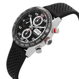 Tag Heuer Carrera Chronograph Black Dial Black Rubber Strap Watch for Men - CBN2A1AA.FT6228 Buy Now By Tag Heuer