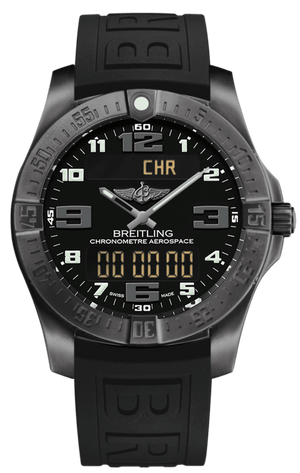 Breitling Aerospace Evo Black Dial Black Rubber Strap Watch for Men - V79363101B1S1 Buy Now By Breitling