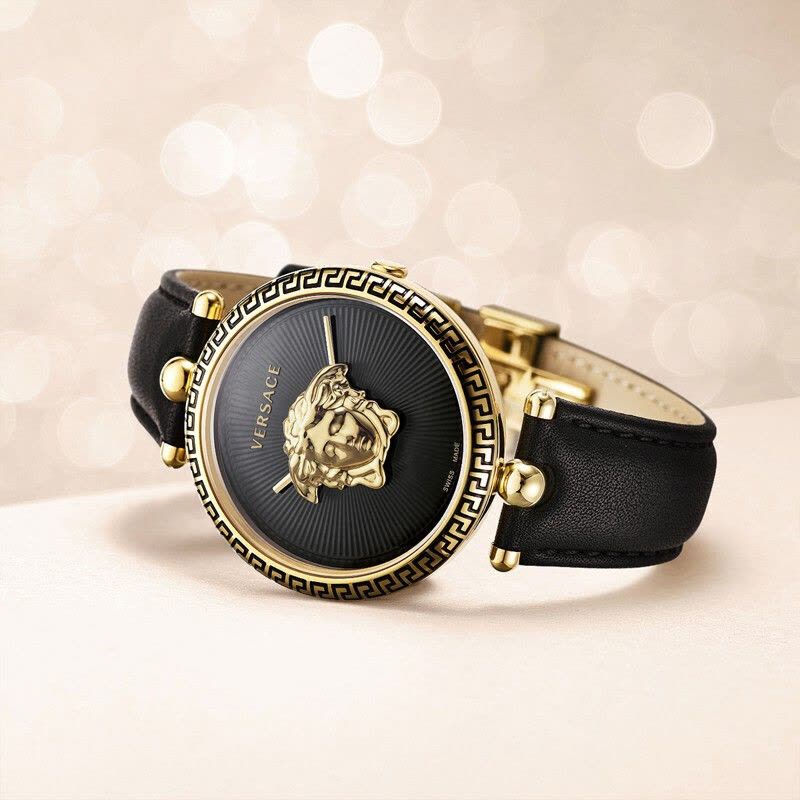 Versace Palazzo Empire Black Dial Black Leather Strap Watch for Women - VCO020017 Buy Now By Versace