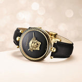 Versace Palazzo Empire Black Dial Black Leather Strap Watch for Women - VCO020017 Buy Now By Versace
