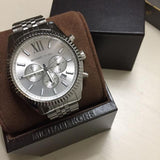 Michael Kors Lexington Silver Dial Silver Steel Strap Watch for Men - MK8405 Buy Now By Michael Kors