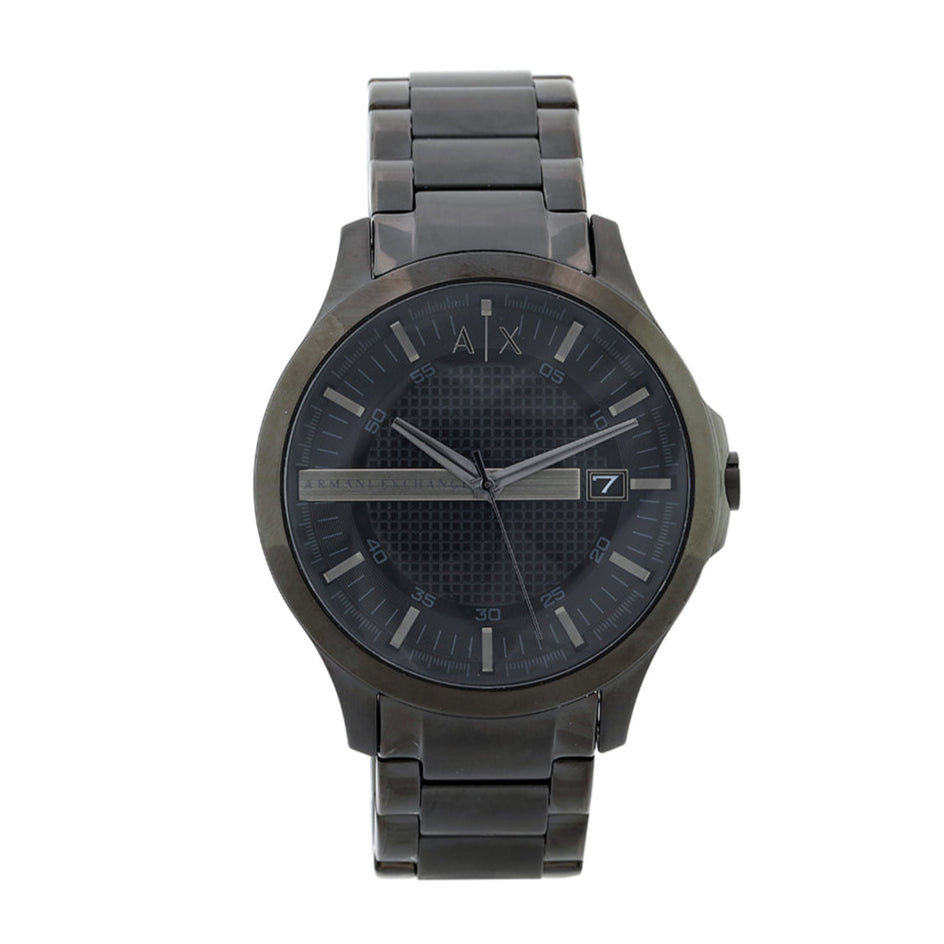 Armani Exchange Hampton Chronograph Black Dial Black Steel Strap Watch For Men - AX2104 Buy Now By Armani Exchange